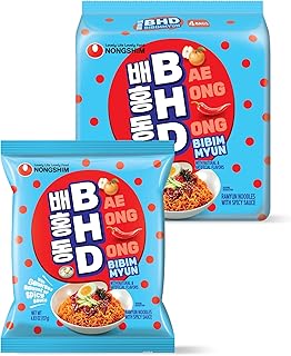 Nongshim Bae Hong Dong Bibimmyun Cold Noodles, Instant Ramyun, 4.83 oz (Pack of 4)