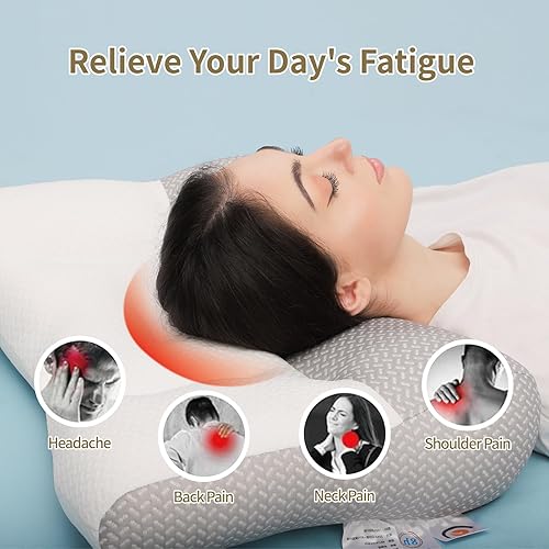 Miniatura 6 de Almohada ergonómica, almohada súper ergonómica 2023, almohada de apoyo para el cuello, almohada de cama para dormir de lado, para aliviar el dolor
