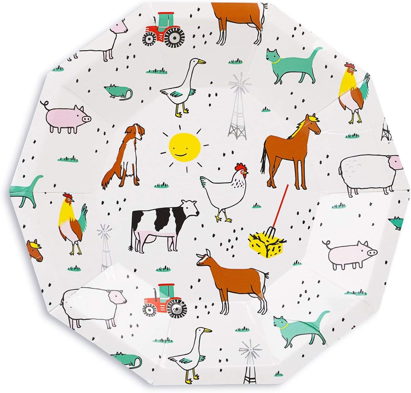 Daydream Society On The Farm Small Paper Party Plates, Pack of 8