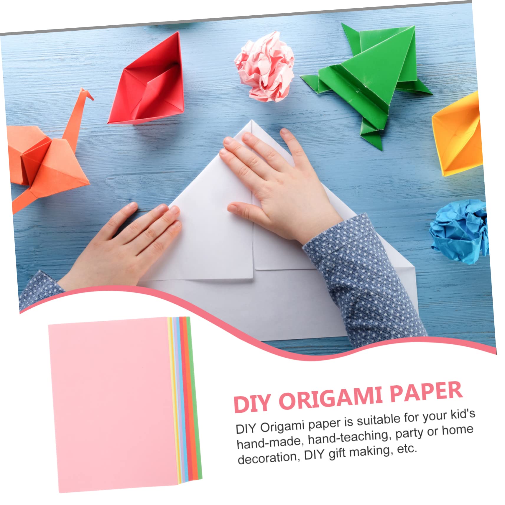 HOMSFOU 100blätter Buntes Bastelpapier Origami-papier Malpapier Druckpapier Zum Falten Für Bastel Und Kunstprojekte Diy-partydekorationen Und Schulprojekte