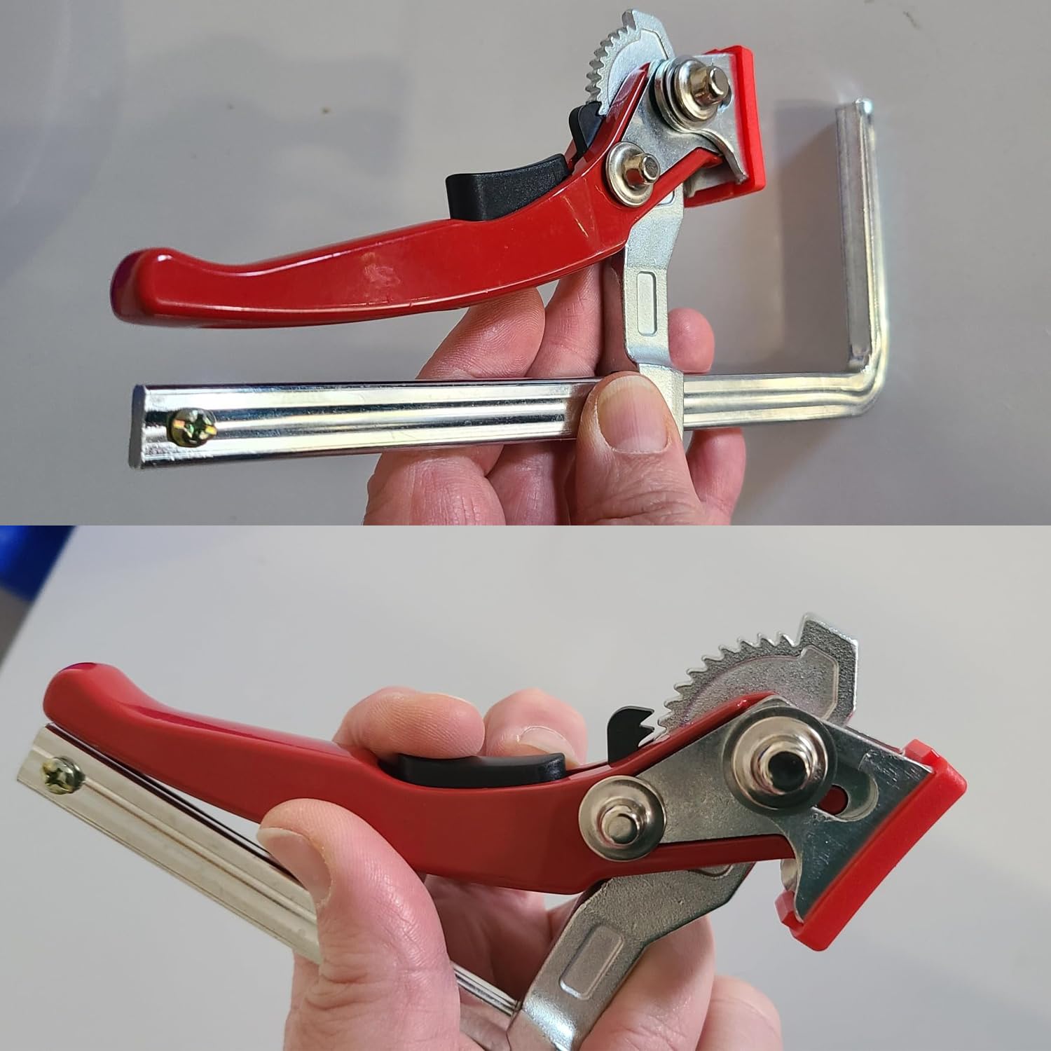 Set di morsetti per tavolo a cricchetto, 2 pezzi, 60 – 160 mm, leva a sgancio rapido, per tavolo MFT e sistema di guide