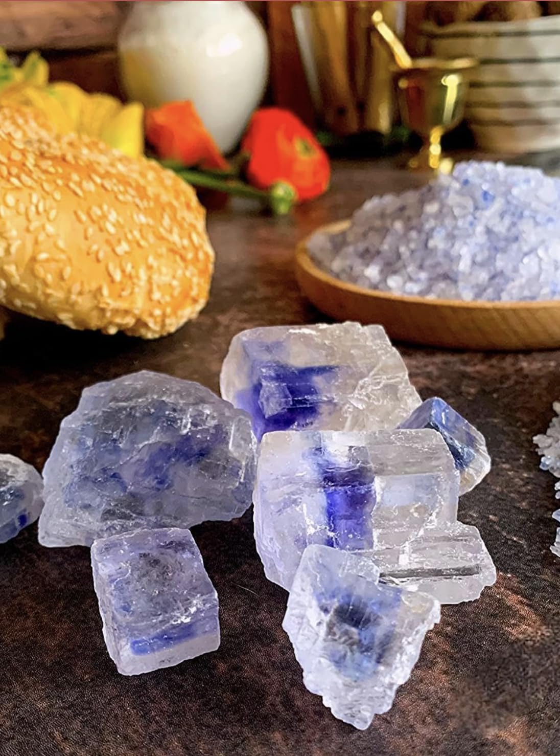 250-gr Rare Ancient Blue Rock Salt - 80+ Minerals, Natural, High Potassium, Low Sodium, Gourmet 250-Gr
