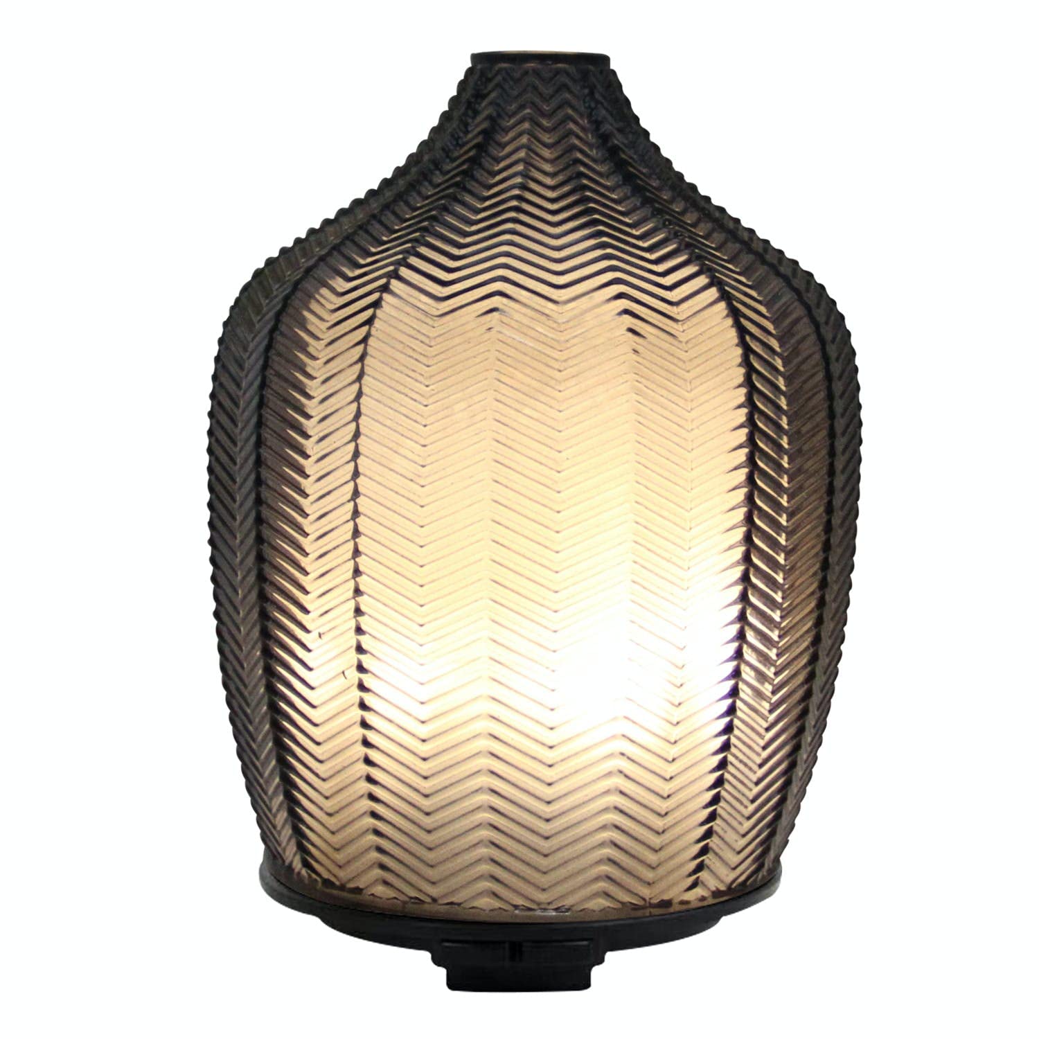 Made By Zen Fern Grey Glass Aroma Diffuser | Essential and Fragrance Oil Diffuser & Mini Humidifier for Home | Perfect for Aromatherapy and Home Fragrance