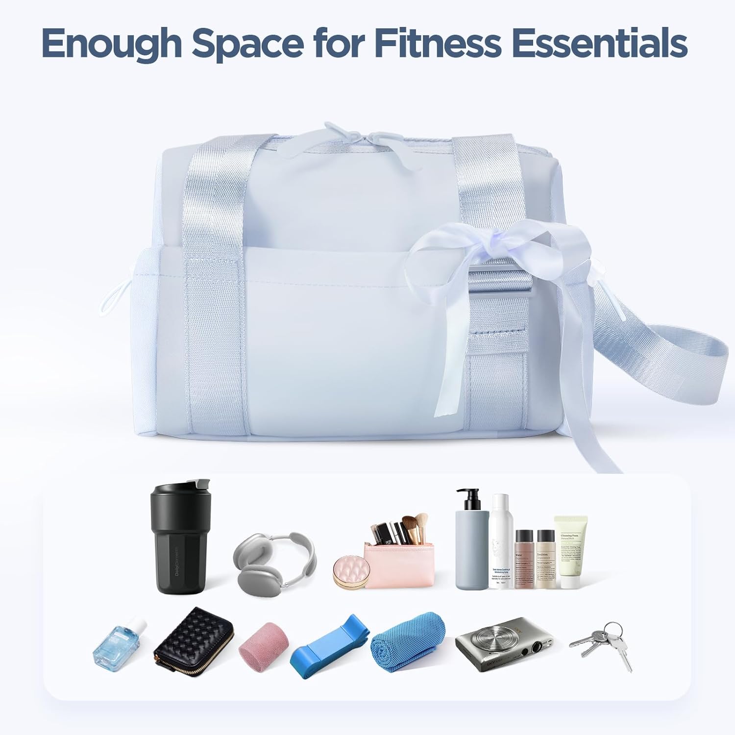 Mini Gym Bag for Women Girls Small Gym Tote Bag with Wet Compartment Waterproof Travel Duffle Bag Cute Workout Sport Bag - Image 7