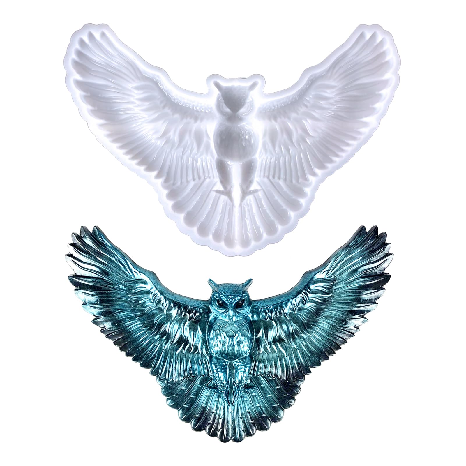 3D Owl Silicone Mold Animal Resin Mold Large Animal Statue Making Epoxy Mould DIY Craft Casting Mold for Gift Home Office Wall Hanging Decor