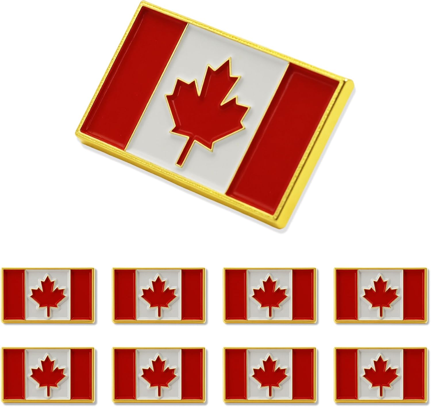 10/20/50/100 Pack Official Canada Flag Pins Bulk - Alloy Canadian Flag National Lapel Pin Travel Souvenir Maple Leaf Badge Pins Gifts
