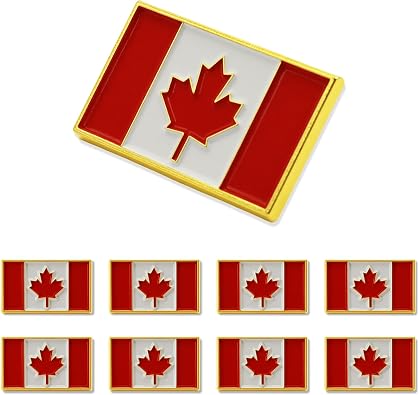 10/20/50/100 Pack Official Canada Flag Pins Bulk - Alloy Canadian Flag National Lapel Pin Travel Souvenir Maple Leaf Badge Pins Gifts