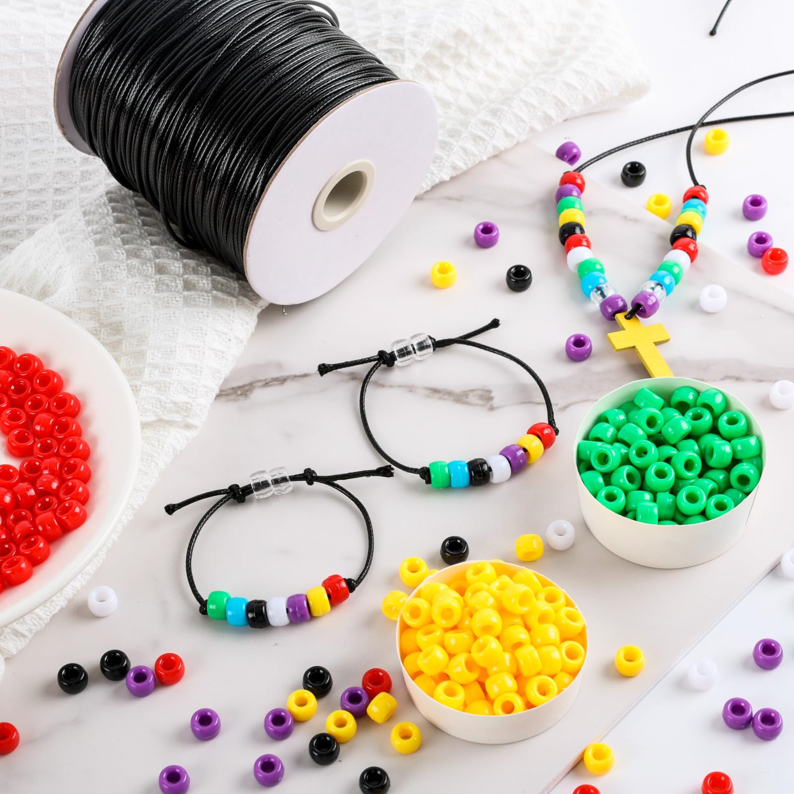 Kit De Pulseras De Cuentas De Madera - 12 Juegos Con Formas De Flores, Trébol, Etc. | DIY Manualidades Regalo Día De La Madre