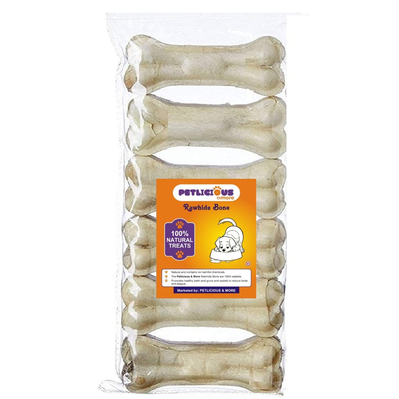 Petlicious & More Dog Bones Rawhide Bone 6 Inch Pressed Bone Dog Bones (Pack of 6) (B07X5ZV3NZ) Amazon Price History, Amazon Price Tracker