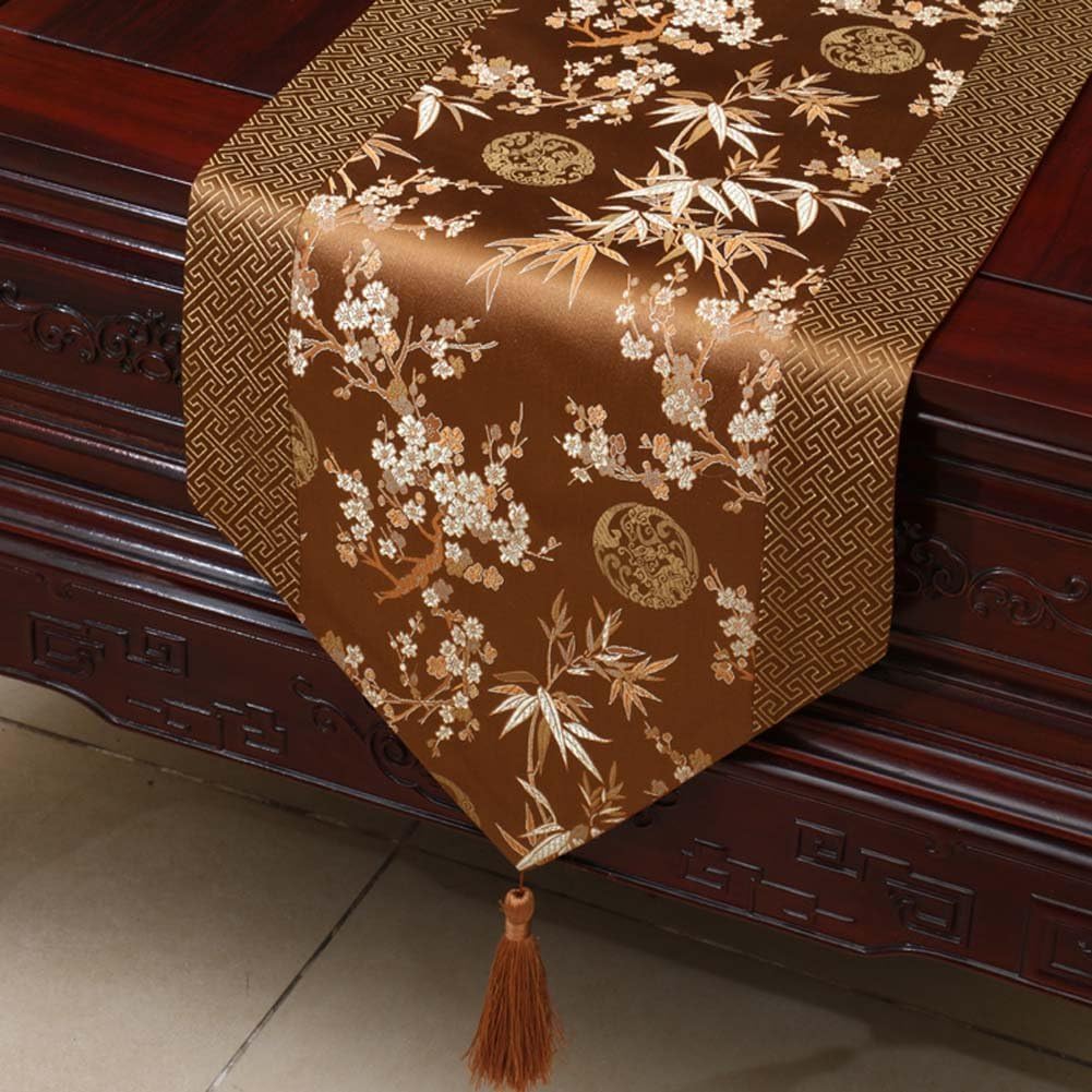 Chinese Style Dining Room Table Runners Long Table Cloth Table Flags for Festival, #17