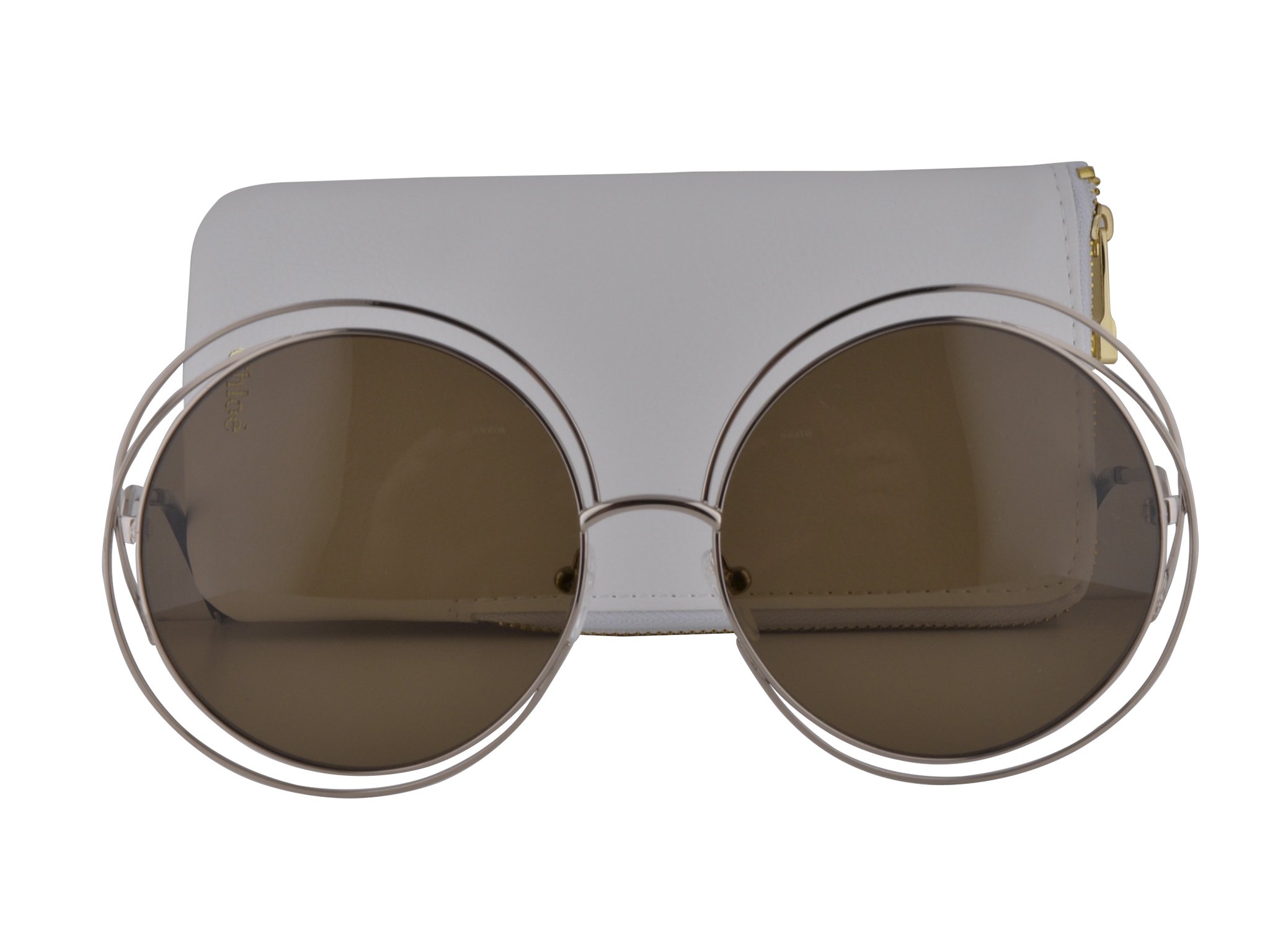 Chloe CE114S Sunglasses Carlina Gold w/Transparent Brown Gradient Lens 743 CE 114S