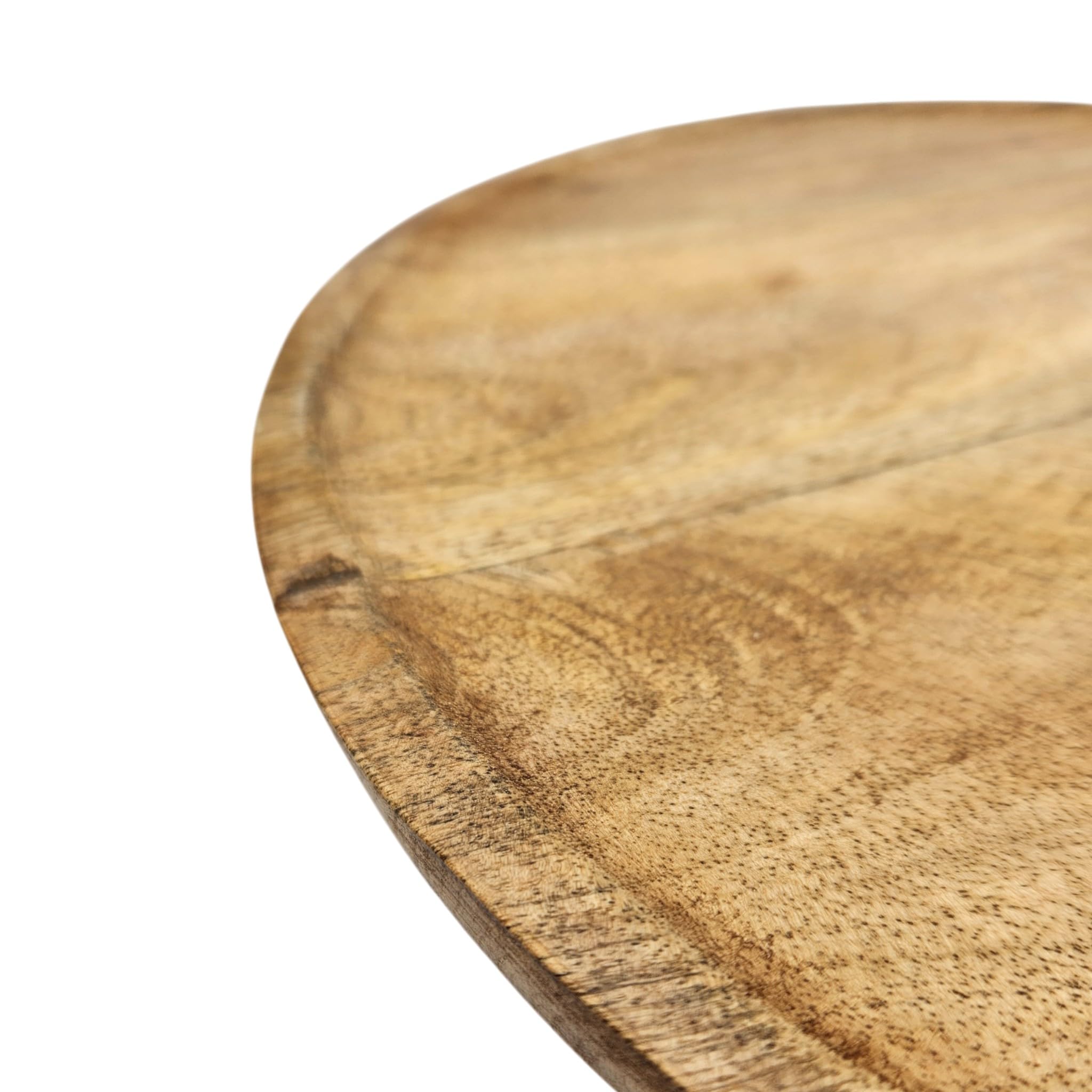Assiette Décorative/Plateau En Bois De Manguier - 37.5x20x3.5cm - Naturel - Pour Présentation, Décoration Maison Assiette Bois Manguier Rectangulaire Décorative