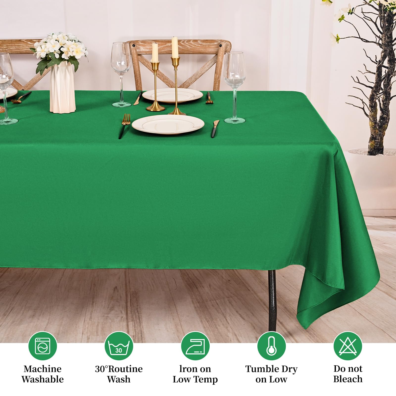 Santex Tafelkleed op rol - polyester - groen - 120 cm x 10 m | Fun en Feest