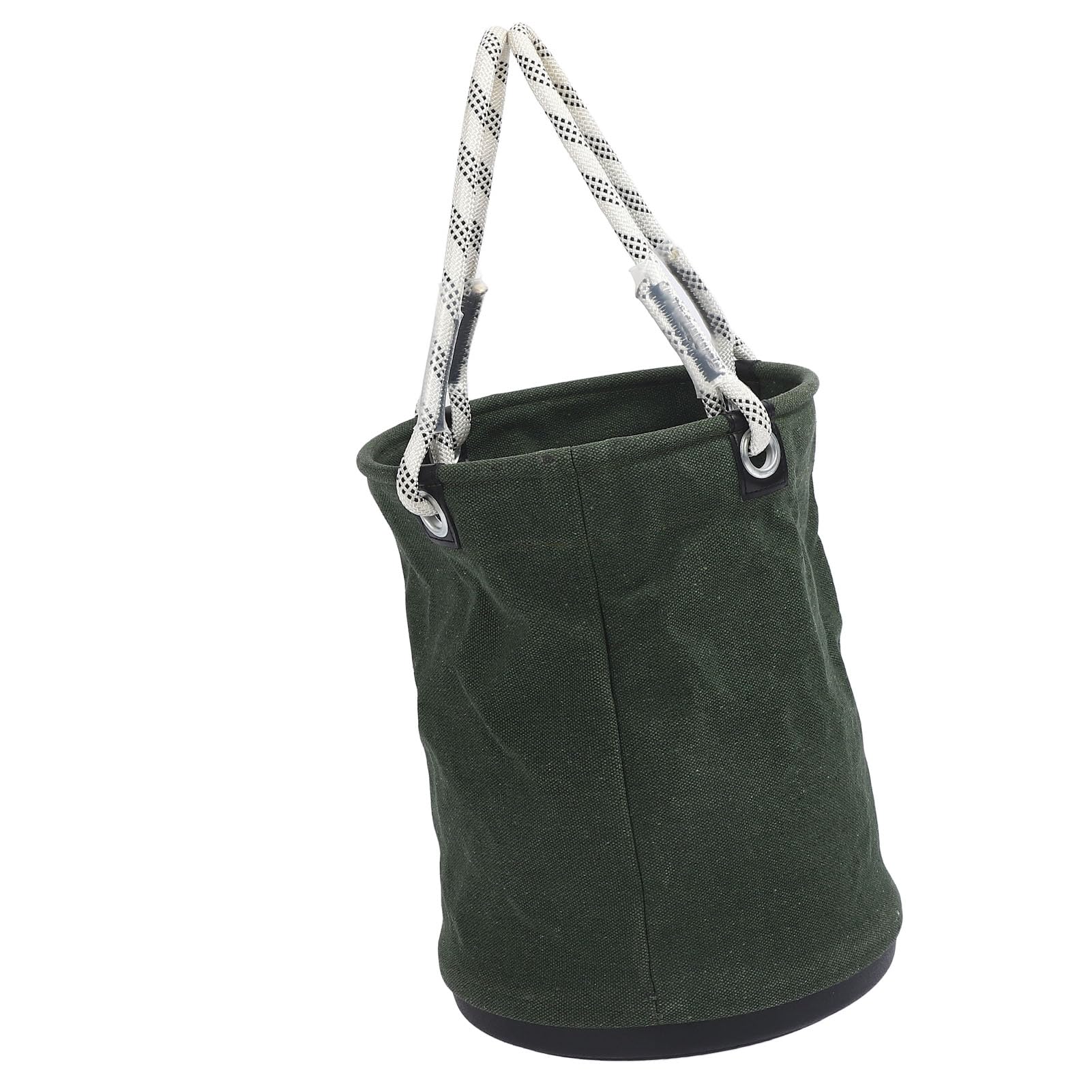 LICAEVEY Wiadro Płócienne 40x30 Cm, Obciążenie 30 Kg, Wytrzymały Organizer na Narzędzia z Plastikowym Dnem, Składany Schowek na budowę (GREEN)