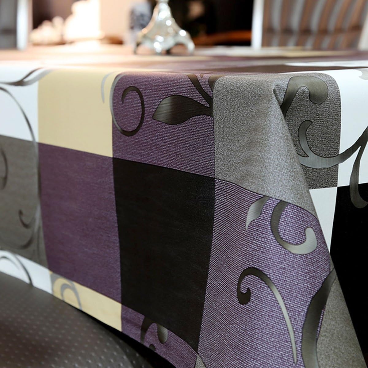Blасk Frіdау Sаlе 2022 LEEVAN Heavy Weight Vinyl Rectangle Table Cover Wipe Clean PVC Tablecloth Oil-proof/Waterproof Stain-resistant- 54 x 54 Inch (Stylish Plaid)