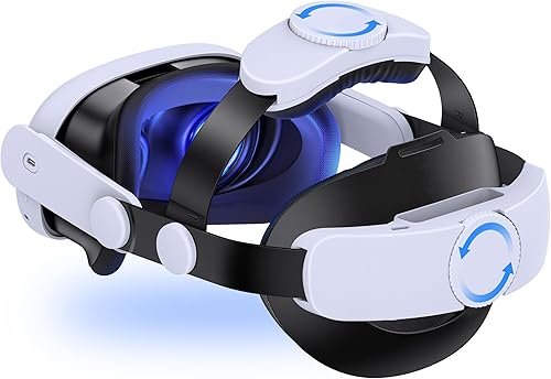 Comfort Head Strap for Oculus Meta Quest 3Quest 2, VR Headset Accessories for Quest 3 Head Strap, Lightweight Elite Strap with Double Adjust Knob