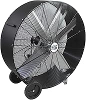 Vista 5 de Maxx Air Ventilador industrial de barril de transmisión por correa de 42 pulgadas, resistente a daños y abolladuras