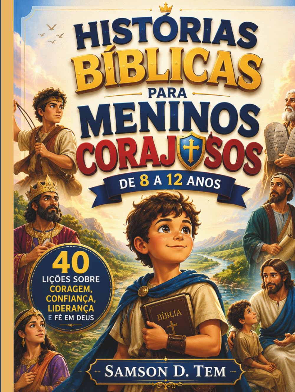 Histórias Bíblicas para Meninos Corajosos de 8 a 12 Anos: 40 Lições sobre Coragem, Confiança, Liderança e Fé em Deus
