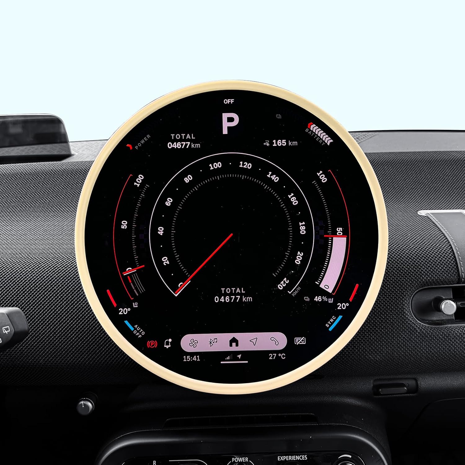 KUNGKIC For MINI U25 Countryman 2024 2025 Screen Silicone Protector Frames Screen Edge Frame Interior Decorations Center Console Decor Accessories