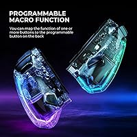 Vista 4 de NYXI Hyperion Transparent Style Wireless Joy-pad with 8 Color LED for SwitchSwitch OLED, Hyperion switch controller with RGB Lights, Programmable