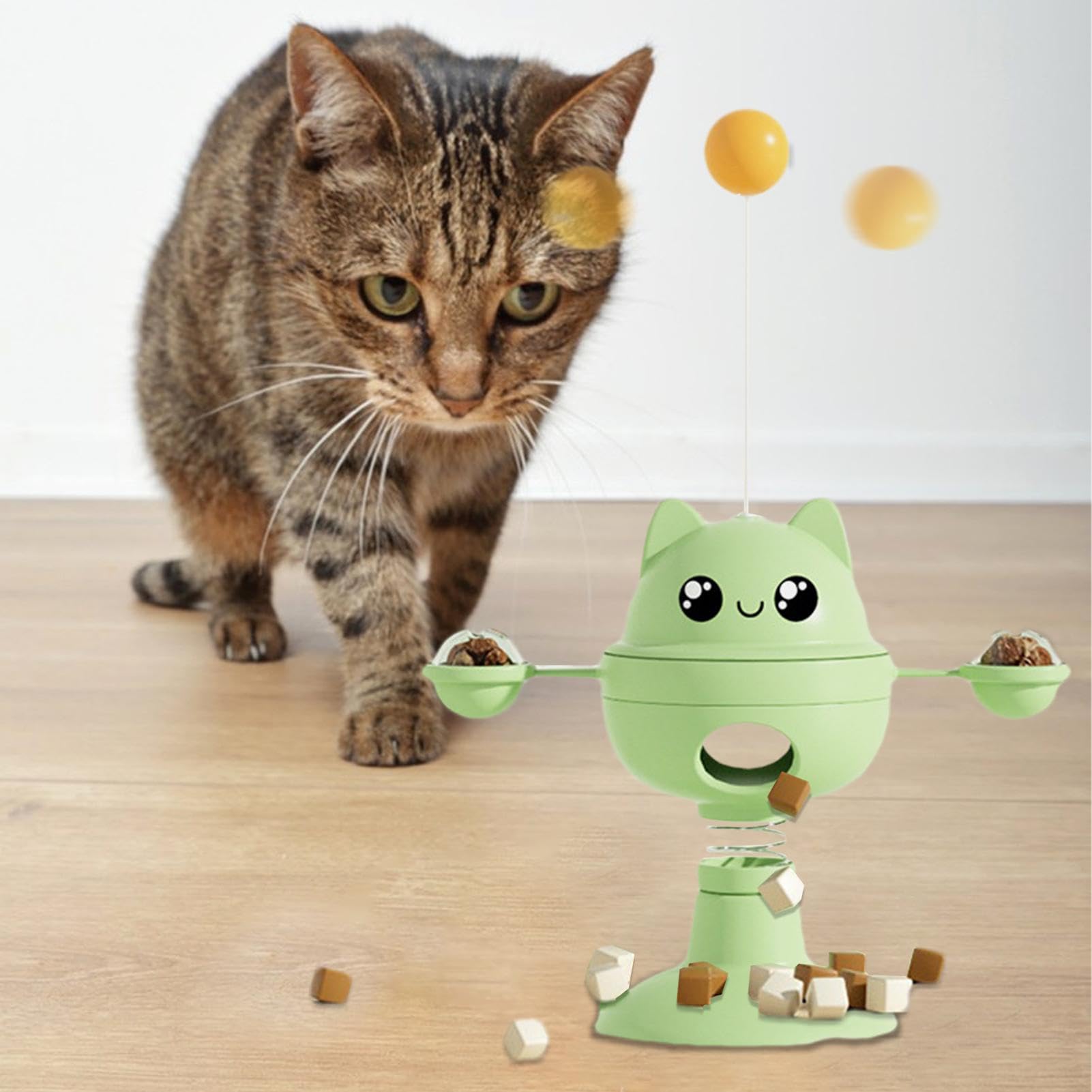 Distributeur De Friandises Pour Chat - Jouet Puzzle En Silicone - Stimule Instinct De Chasse, Ralentit Alimentation - 7