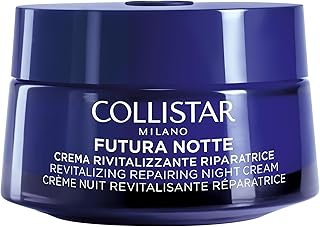 Collistar Futura Crema Notte Viso Rivitalizzante Riparatrice, Crema Anti-Età Rigenerante Notturna per Pelle Matura, Illuminante, Nutriente, Senza Siliconi, Dermatologicamente Testata, 50 ml