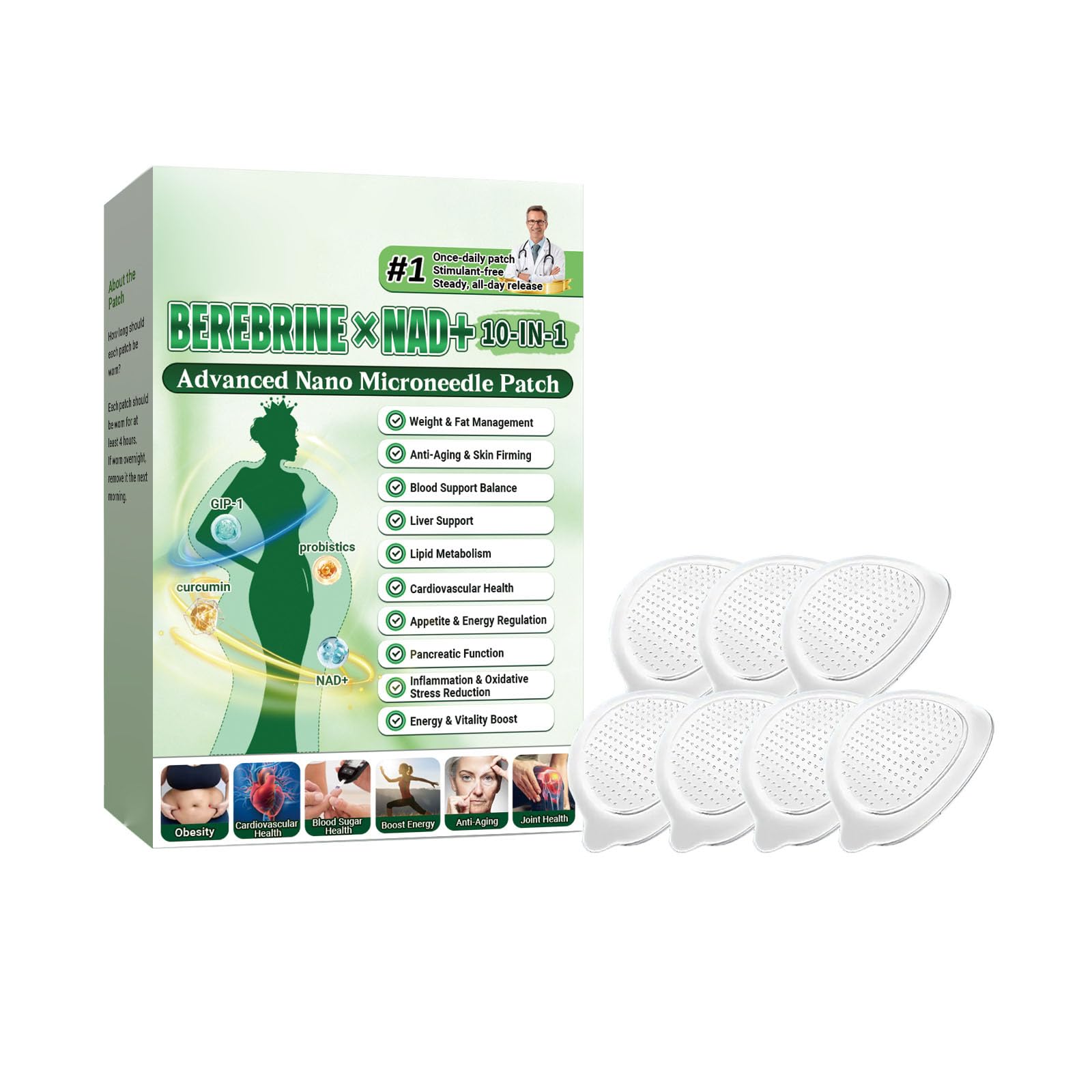 𝑴𝒐𝒓𝒊𝒏𝒈𝒂 Patch 𝑴𝒊𝒏𝒄𝒆𝒖𝒓 10 en 1 Ingrédients Naturels Patchs Corporel Quotidien Ultra Fin et Invisible Action Ciblée pour Homme et Femme (4PC) - 2