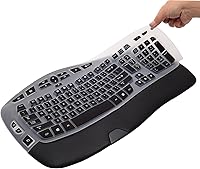 Vista 10 de Logitech K350 MK550 MK570 MK570 - Funda protectora de teclado de silicona colorida para teclado ergonómico Logitech K350 MK550 MK570, accesorios