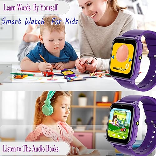 Miniatura 5 de iCHOMKE Reloj inteligente para niños, reloj inteligente para niñas y niños con 26 juegos, grabadora de video y reproductor, calendario podómetro,