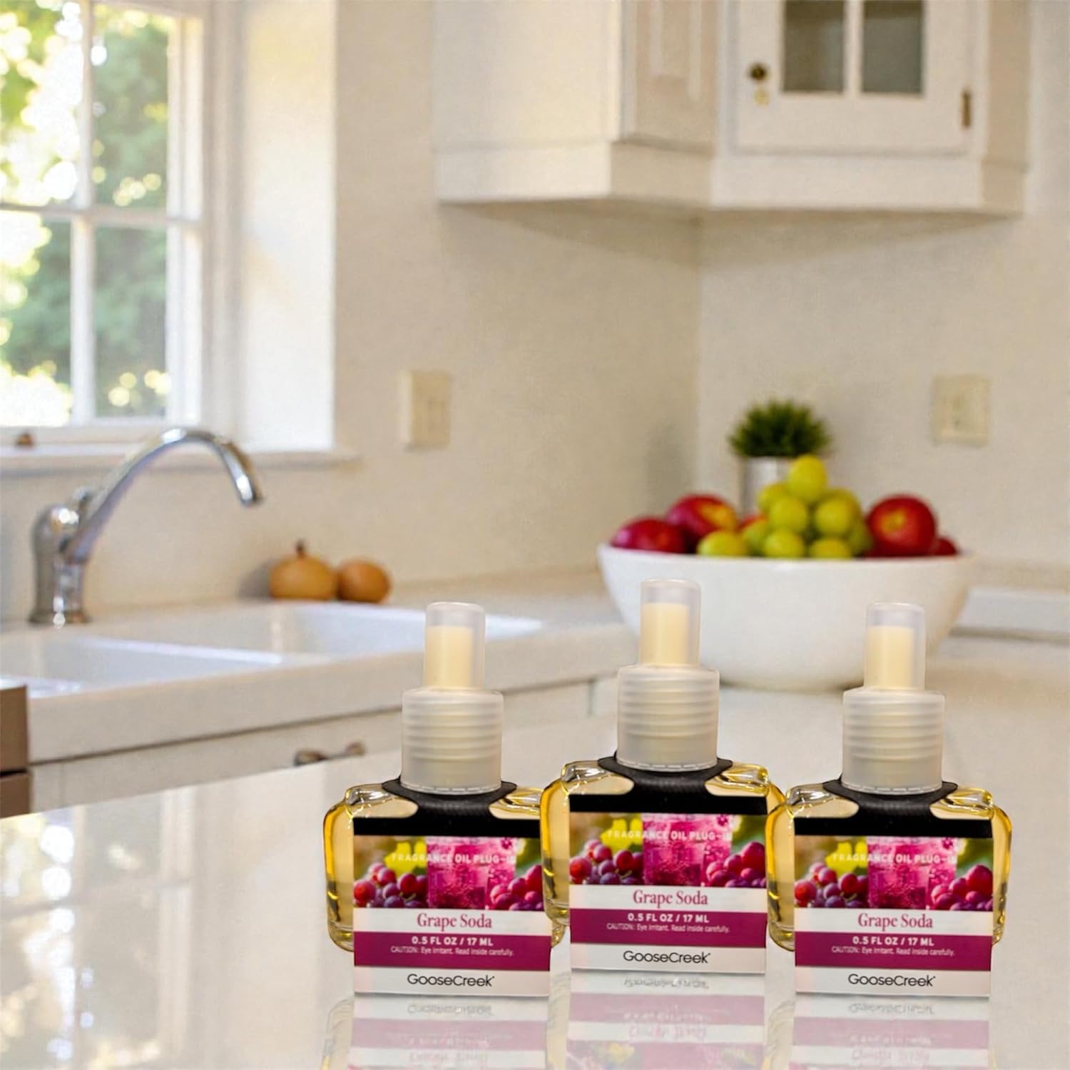 Goose Creek Grape Soda Fragrance Oil Plug Refills, 0.5 FL OZ / 17 ML, 3 Pack wallflowers with Plug-in Warmer