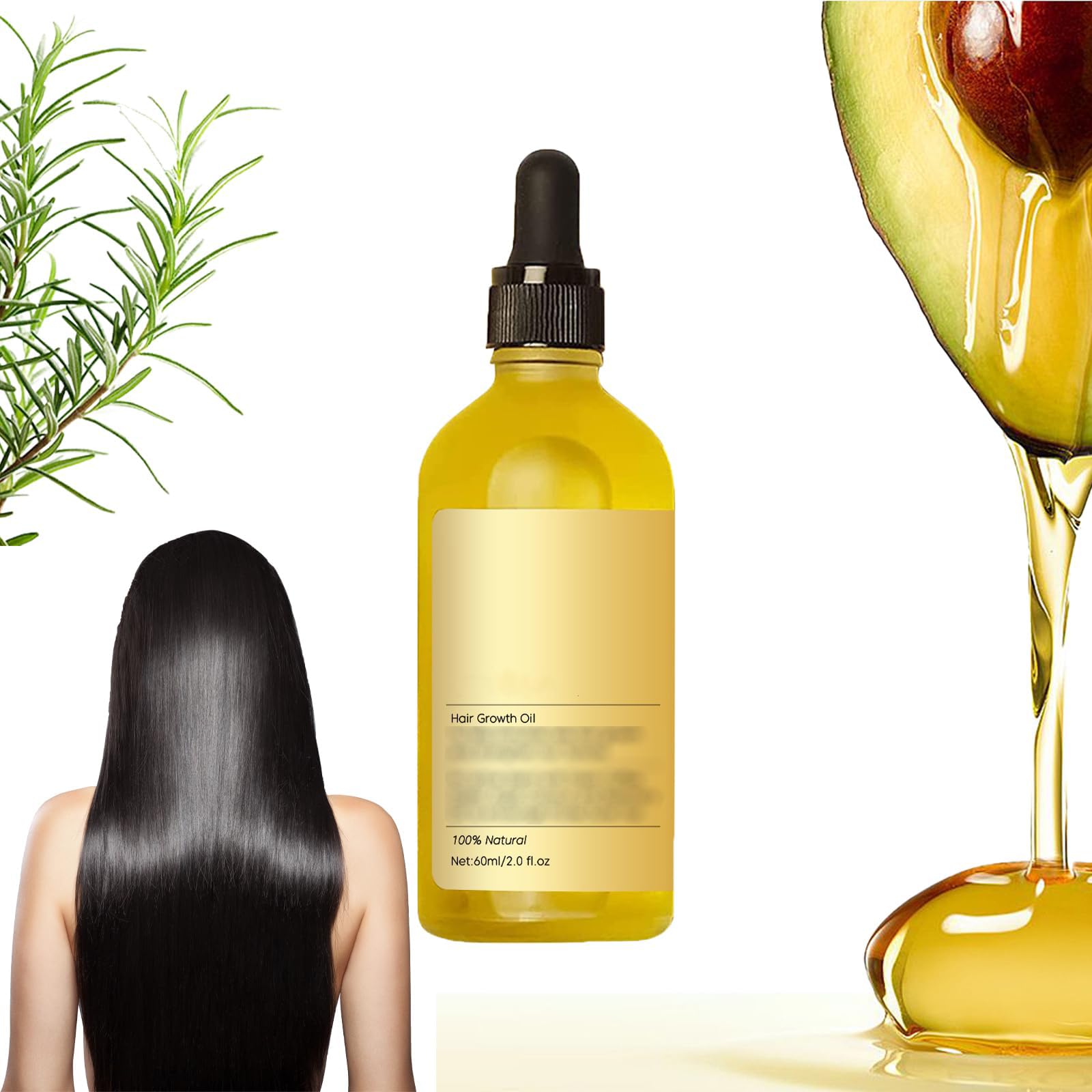 REATIFUL Natural Hair Growth Oil, Thrive Hair Oil for Thin, Dry, and Damaged Hair (1PCS)