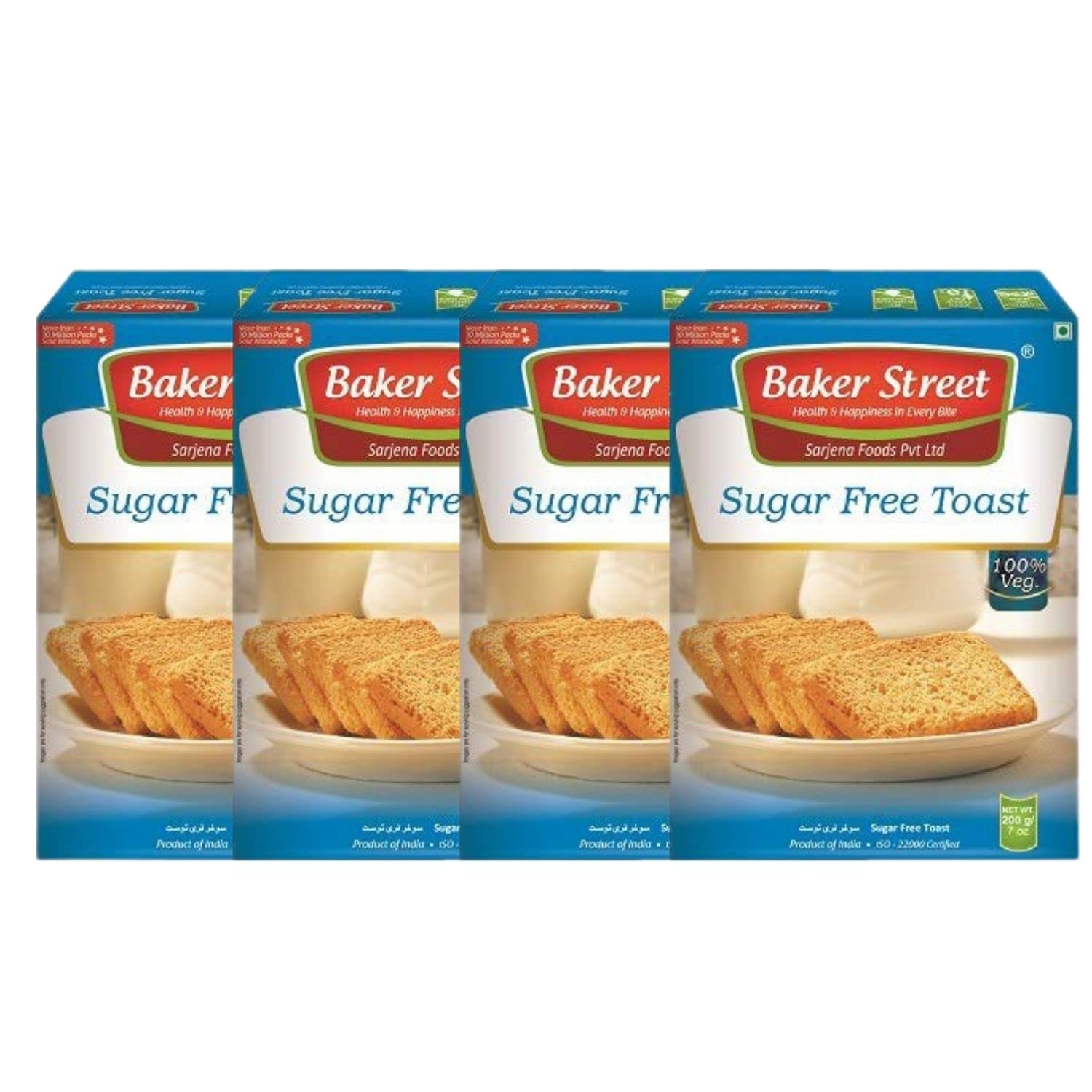 Baker Street Sugar Free Biscuits Rusk Toast 200g (Pack of 4) (B0B17ZF6YP) Amazon Price History, Amazon Price Tracker