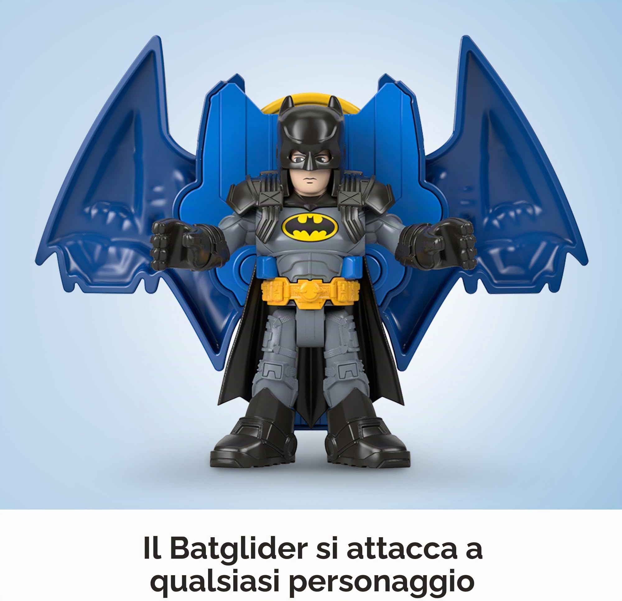 Imaginext DC Super Friends - Multipack Batman, set da 5 personaggi snodati e 7 accessori, include Batglider che lancia i proiettili, avventure di Gotham City, giocattolo per bambini, 3+ anni, HML03