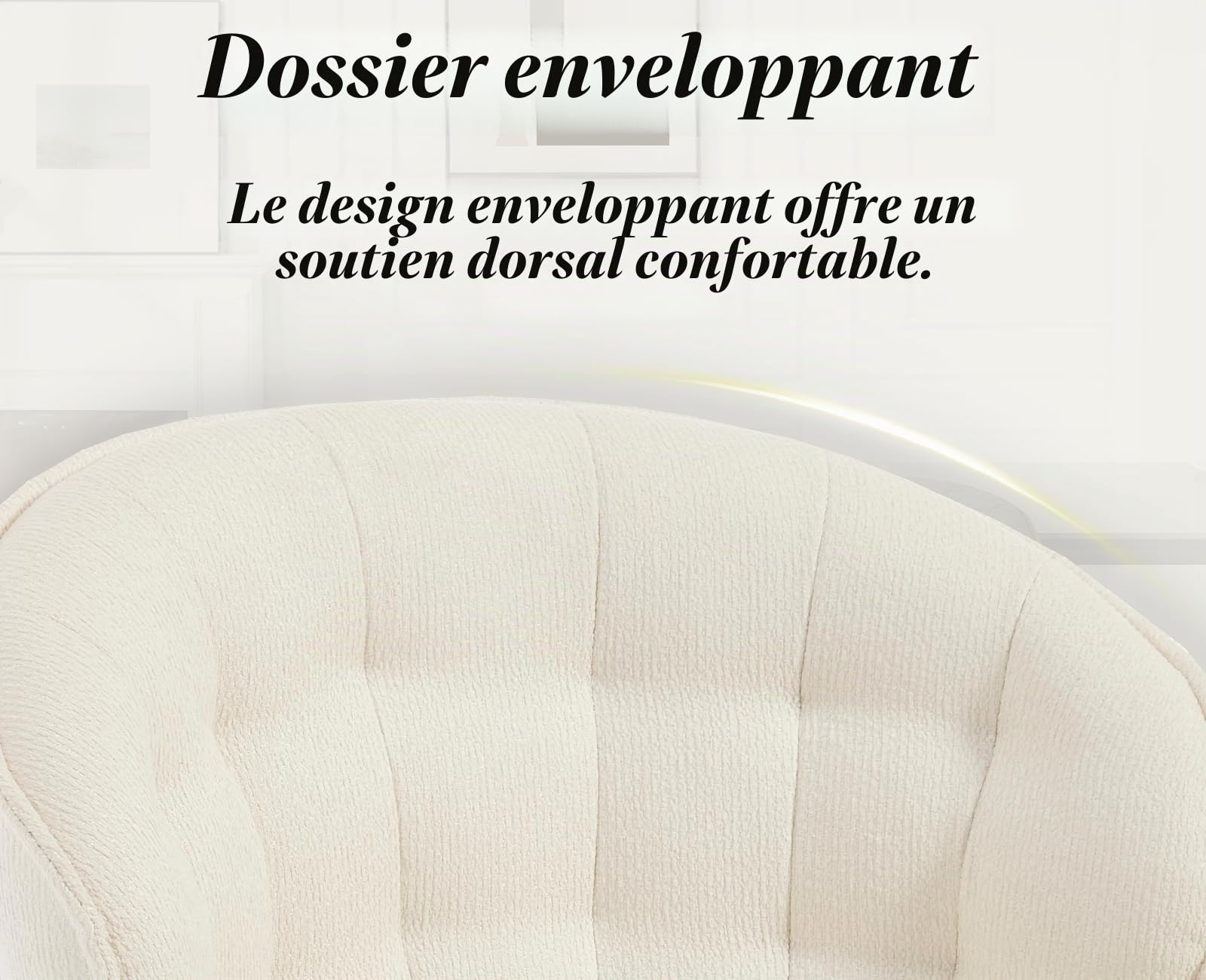 Lot de 2 Chaises Salle à Manger Moderne Pieds en Métal, Blanc