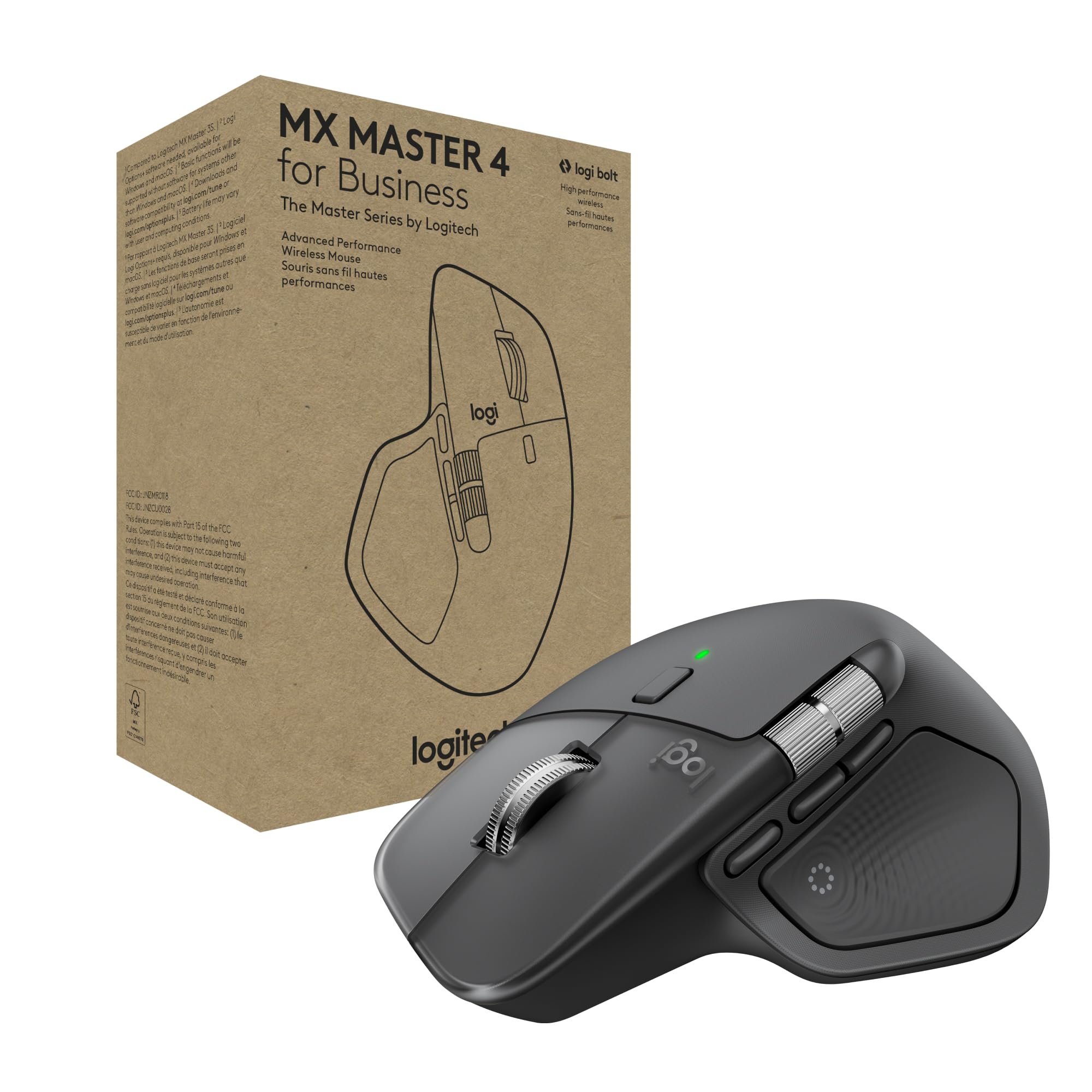 Logitech MX Master 4 for Business, souris sans fil (Graphite)