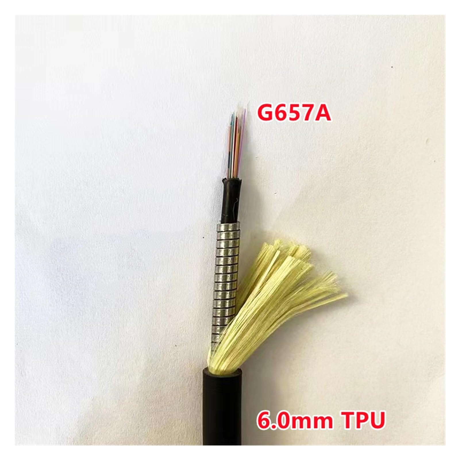 12 core OM3 patchcord esterno 200m250m300m TPU corazzato con bobina PCD380 12C 6C 8C LC SC FC ST multimodale 6mm jumper fibra ottica (300m, LC-LC con tamburo)