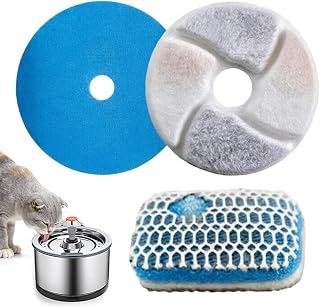 Cat Water Fountain Filter - Pet Water Dispenser Replacement Pads, Multi-Layer Filtration Cartridge for Clean Drinking Waters, Compatible Cat and Dog Pets Daily Hydration, Home Use Travel Trips