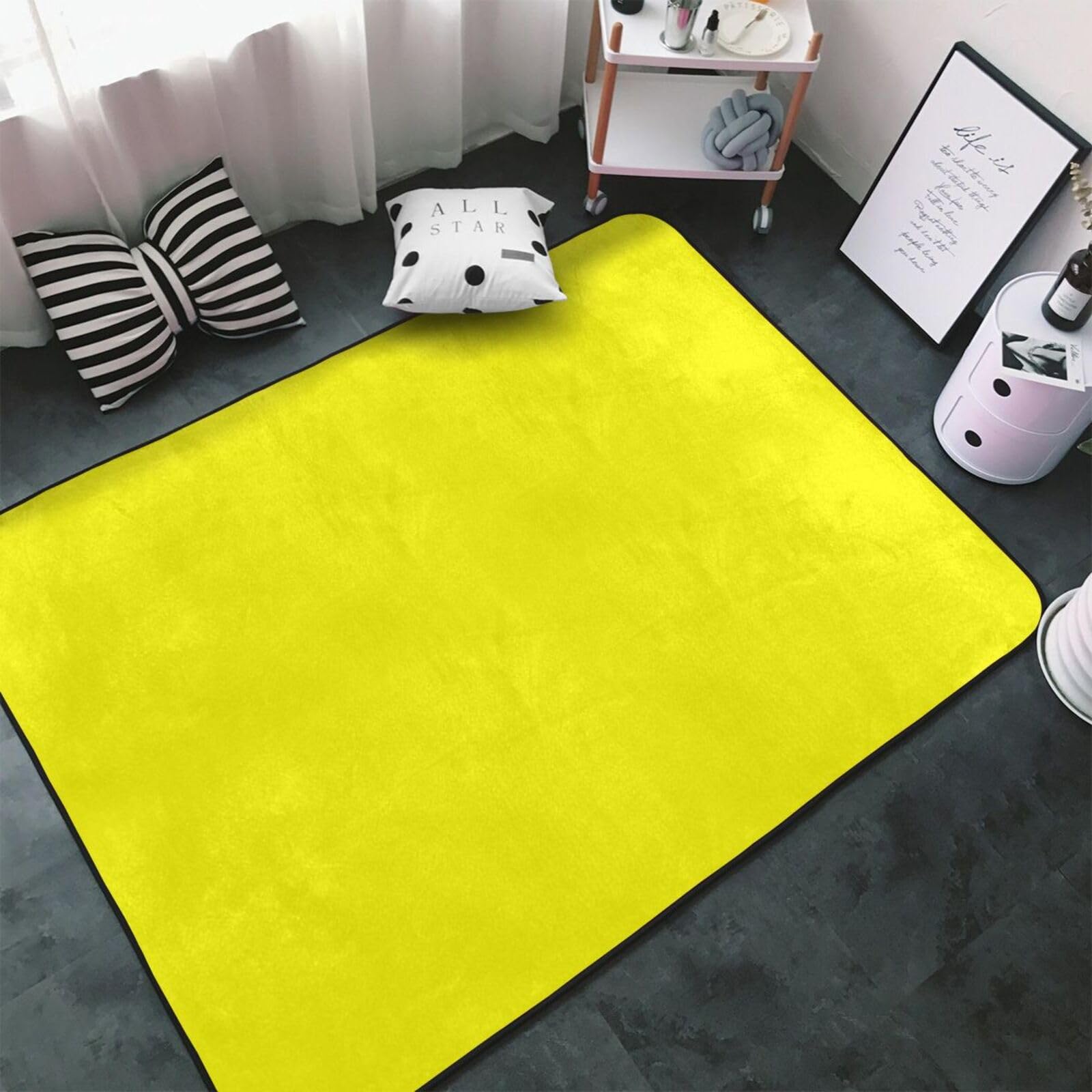 Tapis d'intérieur lavable et antidérapant pour chambre à coucher