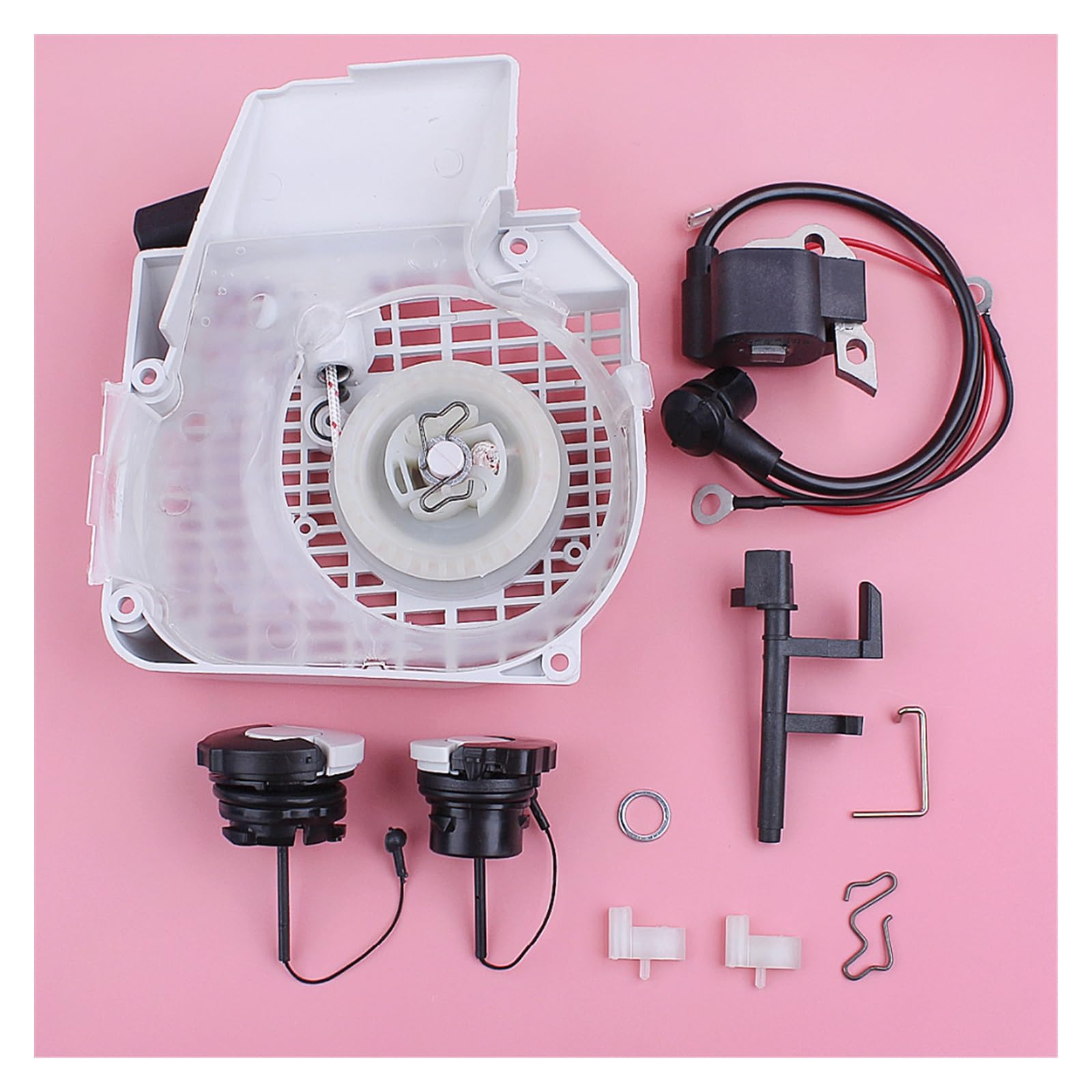 Tapa de Tanque de Aceite de Combustible de Bobina de Encendido de Arranque for Stihl MS250 025 MS230 023 MS210 021 Pieza de Repuesto de Motosierra de Eje de Interruptor