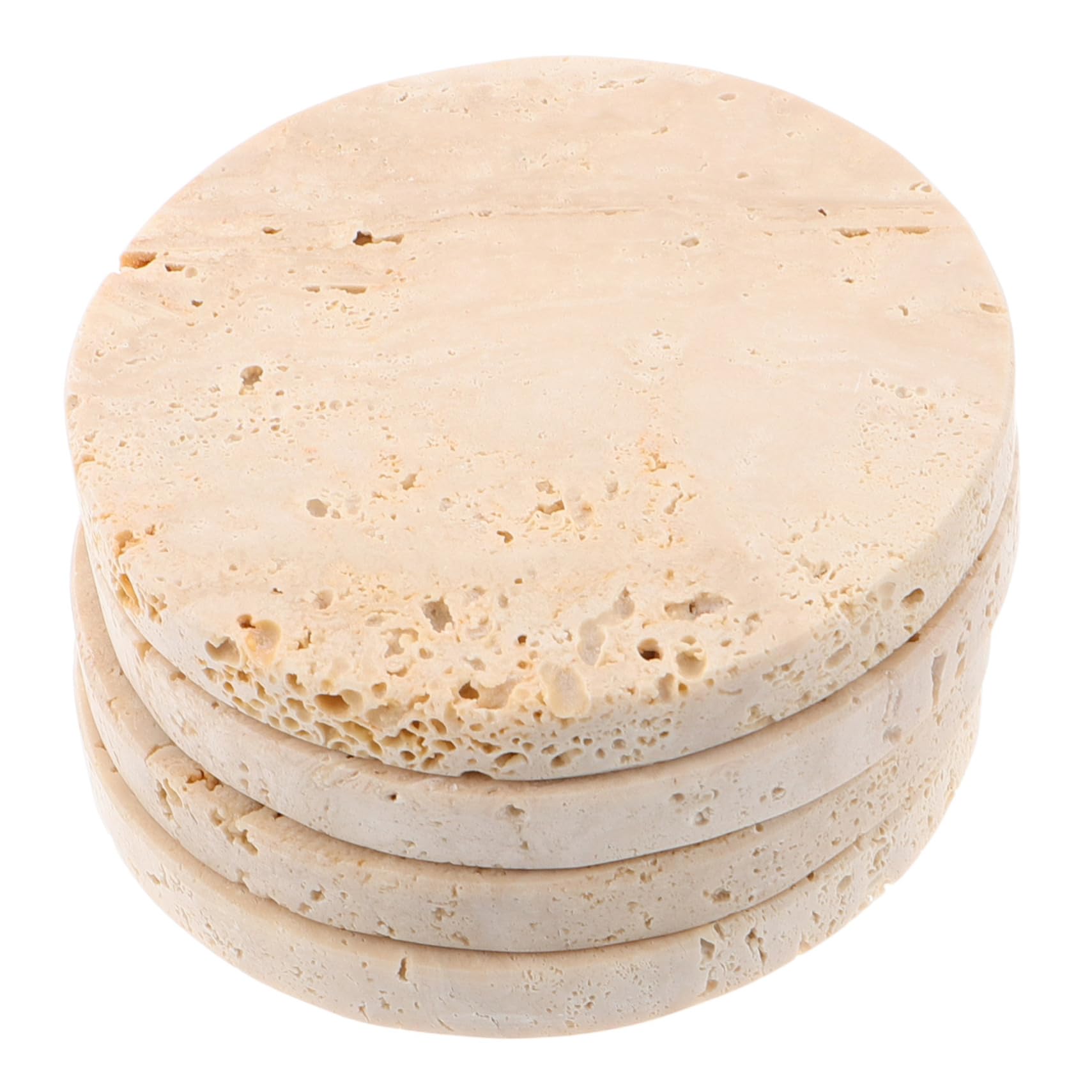 Gatuida 4pezzi Sottobicchieri Rotondi in Pietra di Sottobicchieri Antiscivolo per Bevande per Matrimoni Cucina e Uffici per Proteggere Superfici e Aggiungere Eleganza