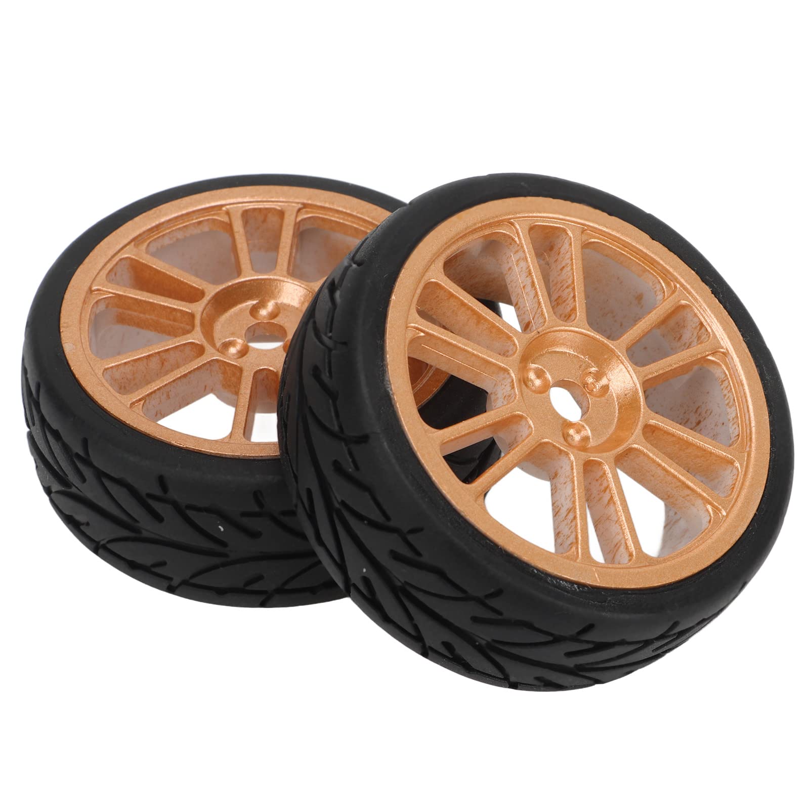 Alomejor 2Pcs High Performance RC Car Tires and Rims Set for Racing 1/16 S16 EX16