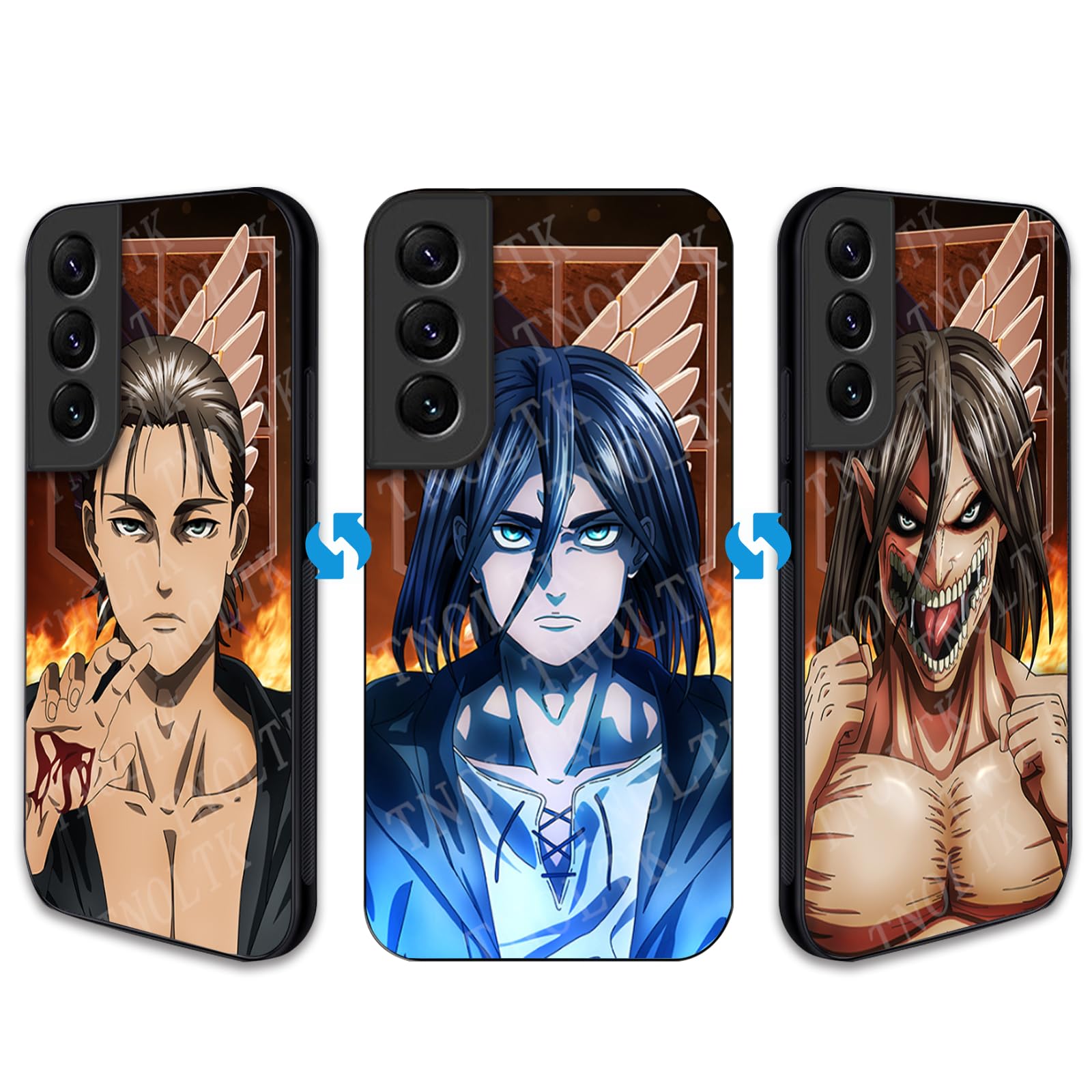 3D Anime Motion Case for Samsung Galaxy S22 6.1" - Shockproof Soft Anti-Scratch Cool Manga Changeable Compatible With Samsung Galaxy S22
