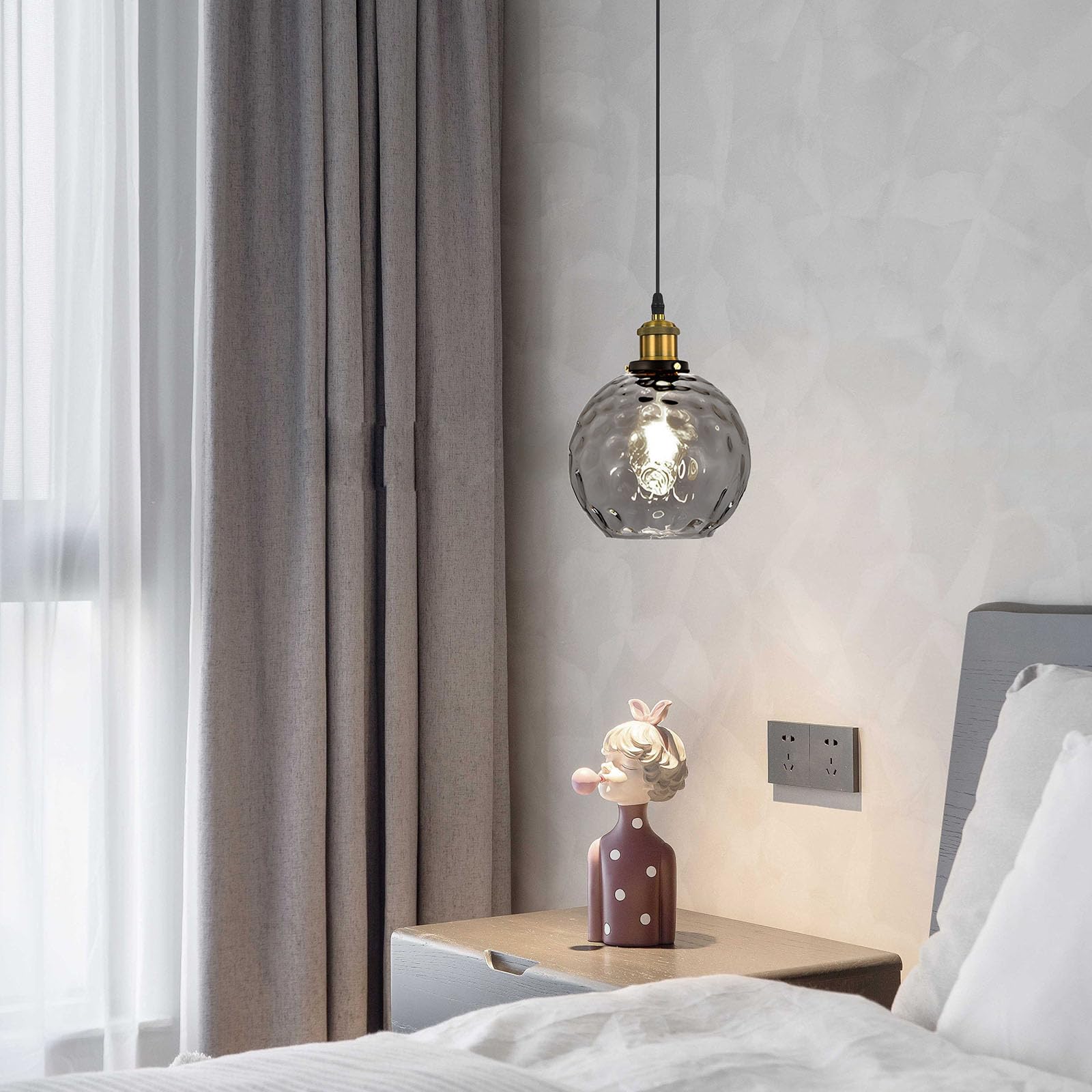 Lustre En Corde De Chanvre, 2M Corde Lumière Cordon E27 Vieux Chanvre