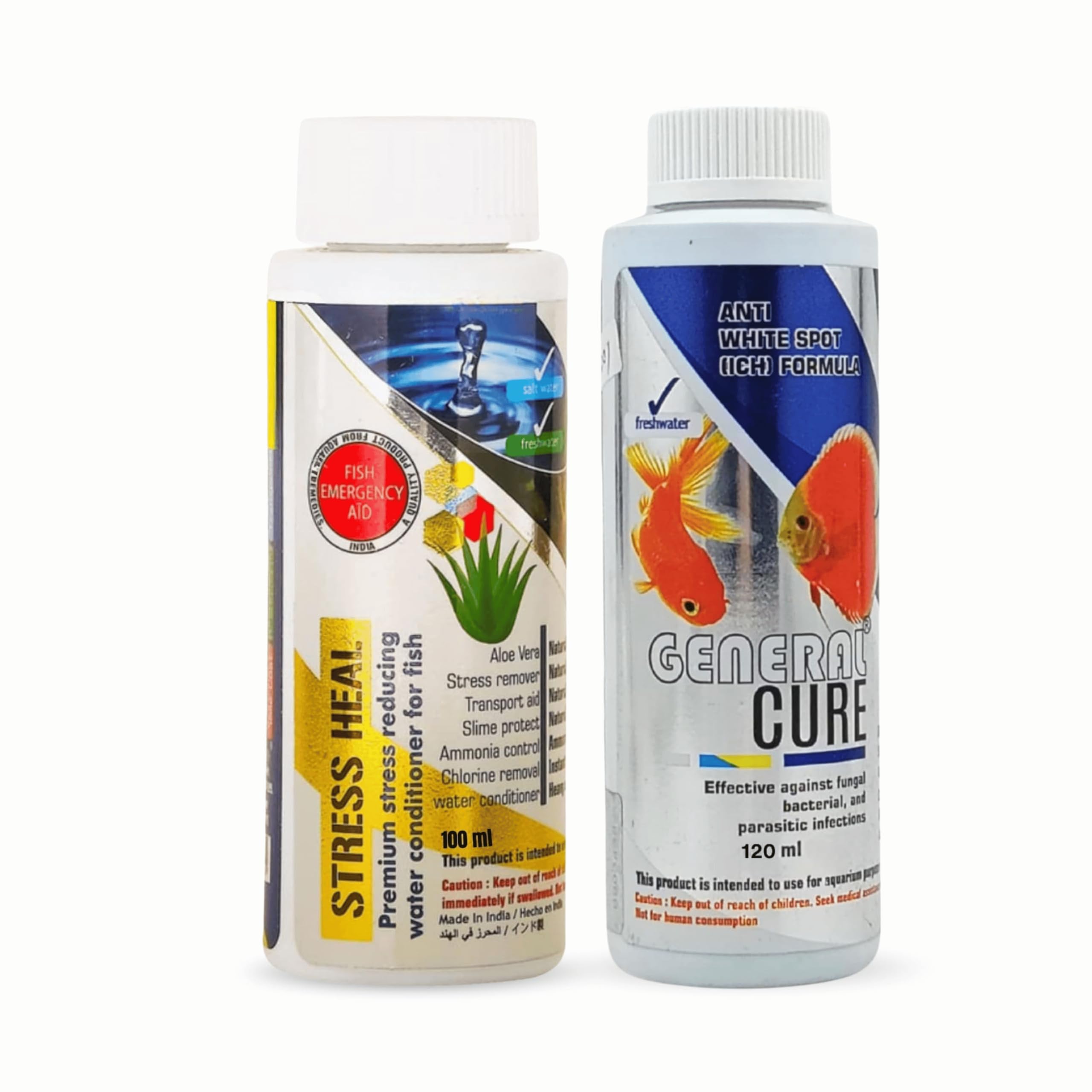Foodie Puppies Aquatic Remedies 2 in 1 Aquarium Medicine Combo - (Bactonil & Paracidol - 120ml Each) | Anti-Bacterial Effective Fish Skin Treatment |Suitable for Fresh Water with Free Key Ring — Amazon image 8