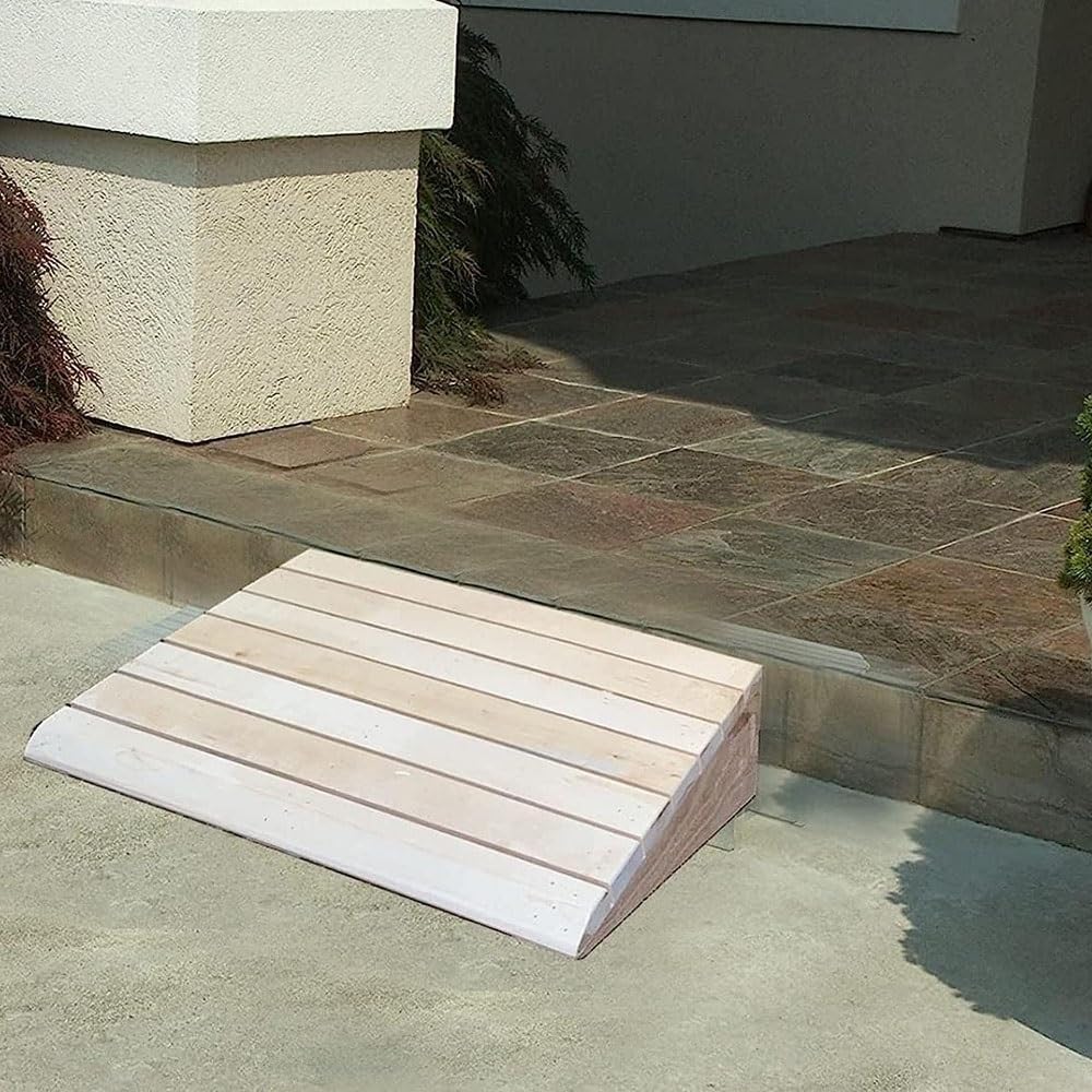 Rampa De Entrada De Madera Ligeras Rampas De Bordillo, Madera Rampas De Acceso De 7cm 8cm 10 Cm 15cm De Altura, Portátiles Rampas para Silla De Ruedas(Height: 10cm/3.9in)