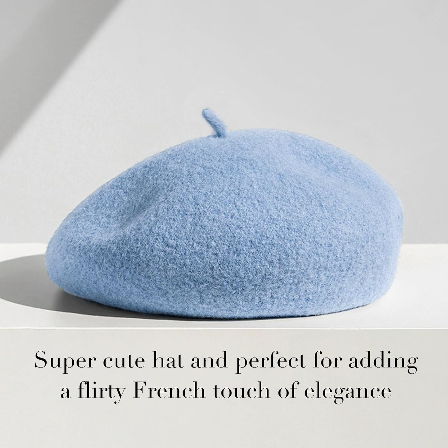 Sumolux Women Beret Hat Wool Vintage French Solid Color Classic Winter Cap - Image 6