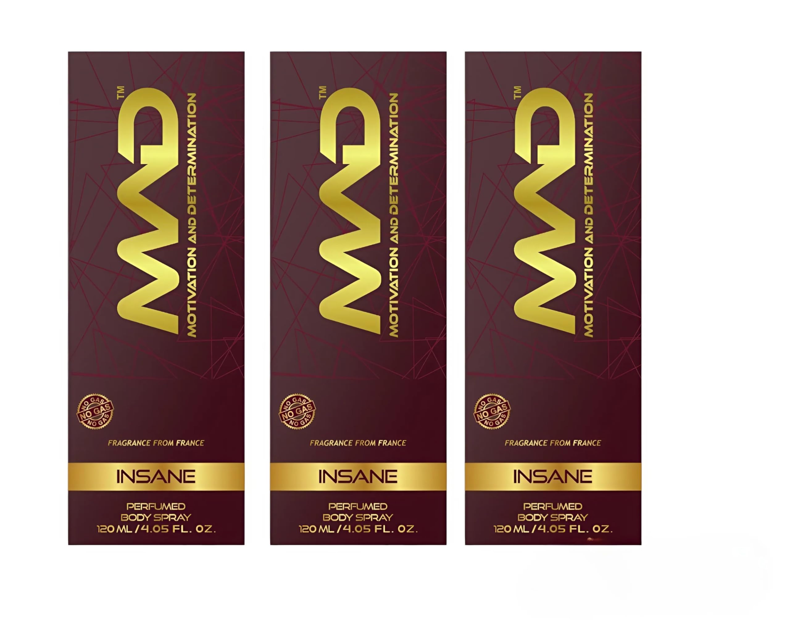 MAD No Gas Insane Deodorant Pack of 3 120ml Each Long Lasting Fragrance Body Deo Perfect No Gas Deodorant For Everyday Use Inspirational fragrances-image-35