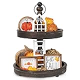 The Ultimate Farmhouse Fall Tiered Tray Decor Set - Beautiful Year Round Seasonal & Halloween Holiday Decoration Bundle - The Perfect Christmas Centerpiece Design for Home & Kitchen Decor