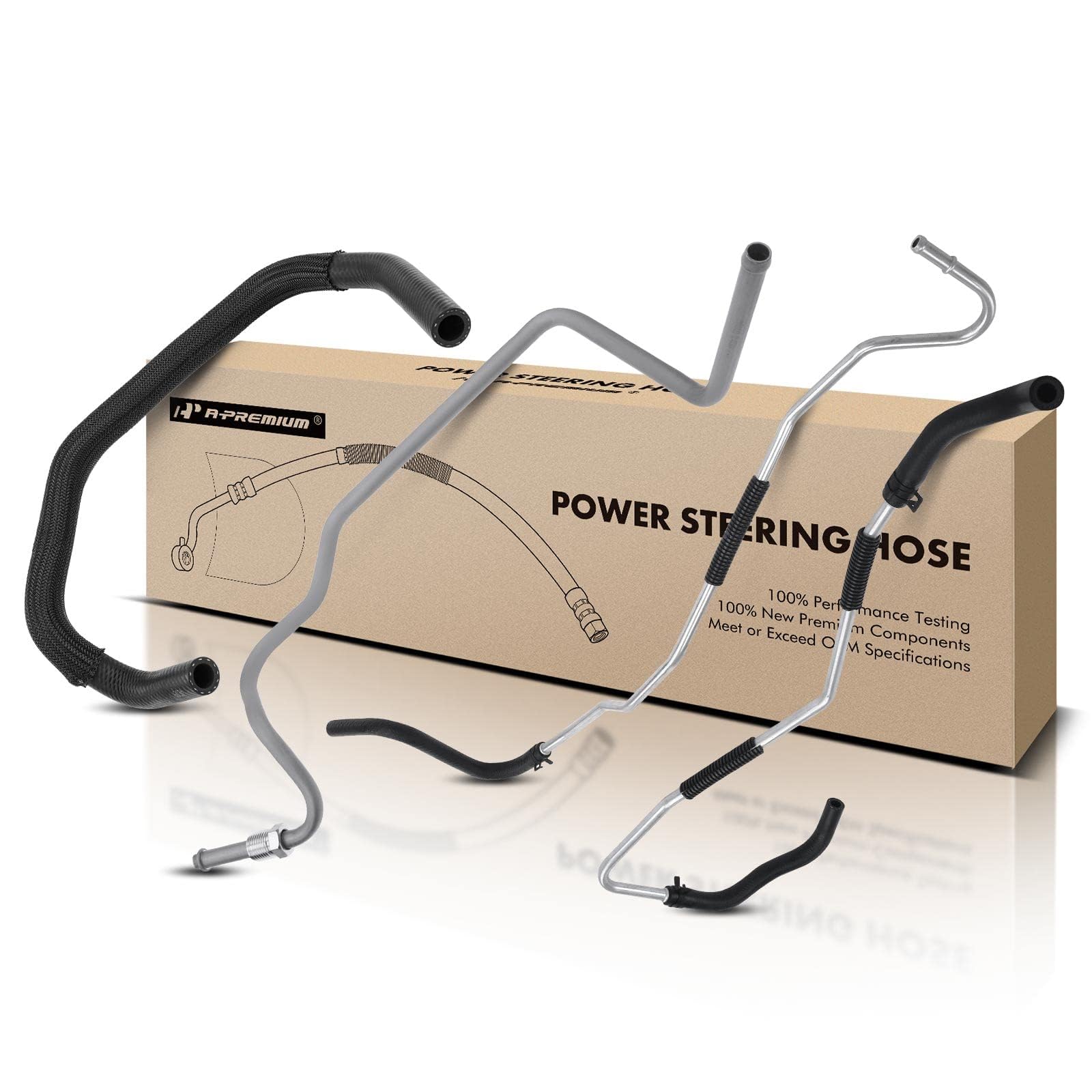 A-Premium Power Steering Hose Return & Reservoir Hose Line Assembly Compatible with Toyota Camry 2002-2006 Solara 2004-2008 Lexus ES300 ES330 4-PC Set