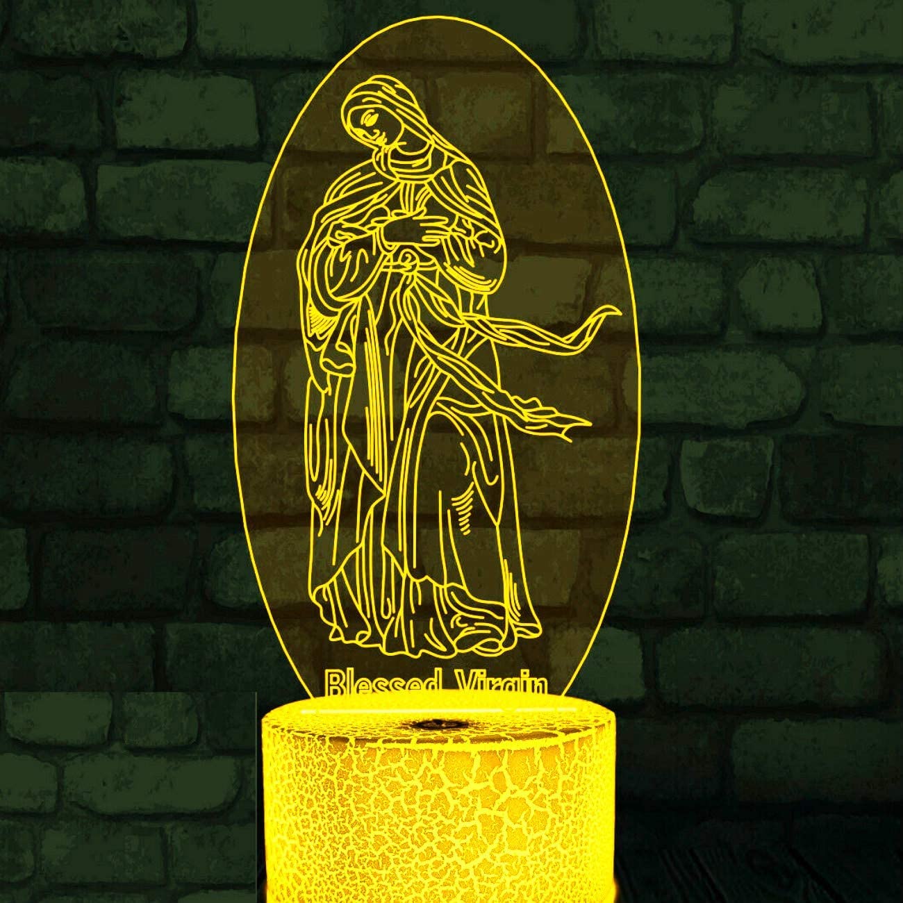 Lampe Veilleuse 3D Astrologie Vierge - Avec Télécommande, 16 Couleurs, USB - Fabriqué En France - Neuf